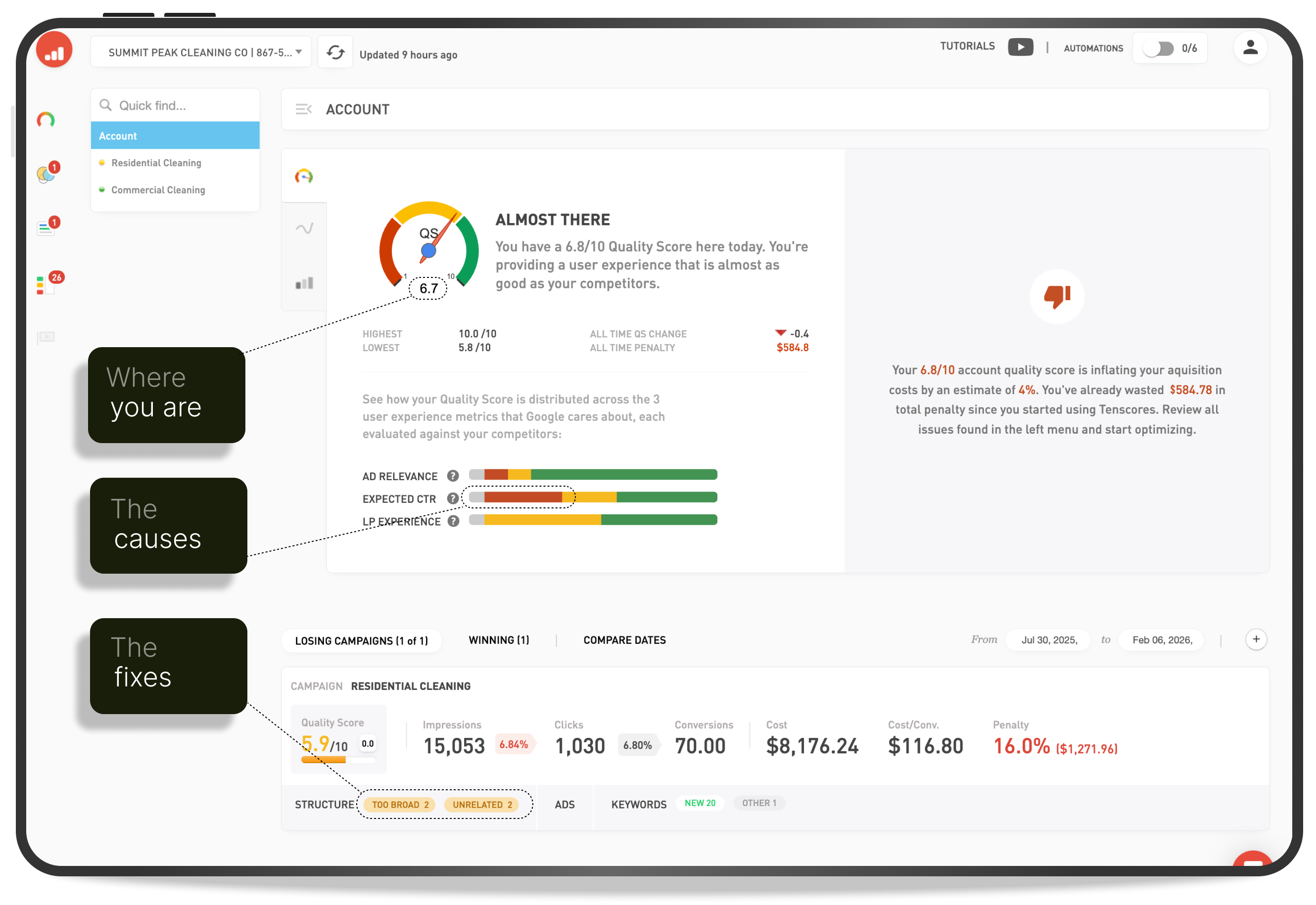 Google Ads Quality Score Tool